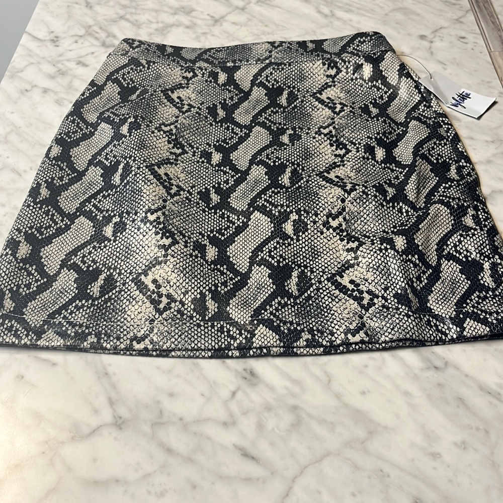 Vylette Snake Print Skirt